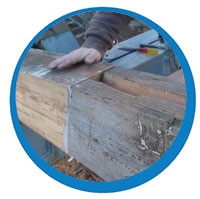Rotten timber needing resin repair systems for wood preservation North East